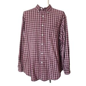 Vintage Abercrombie Fitch Mens Plaid Button Down Shirt Y2K Long Sleeve Large